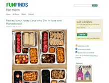 Tablet Screenshot of funfindsformom.com